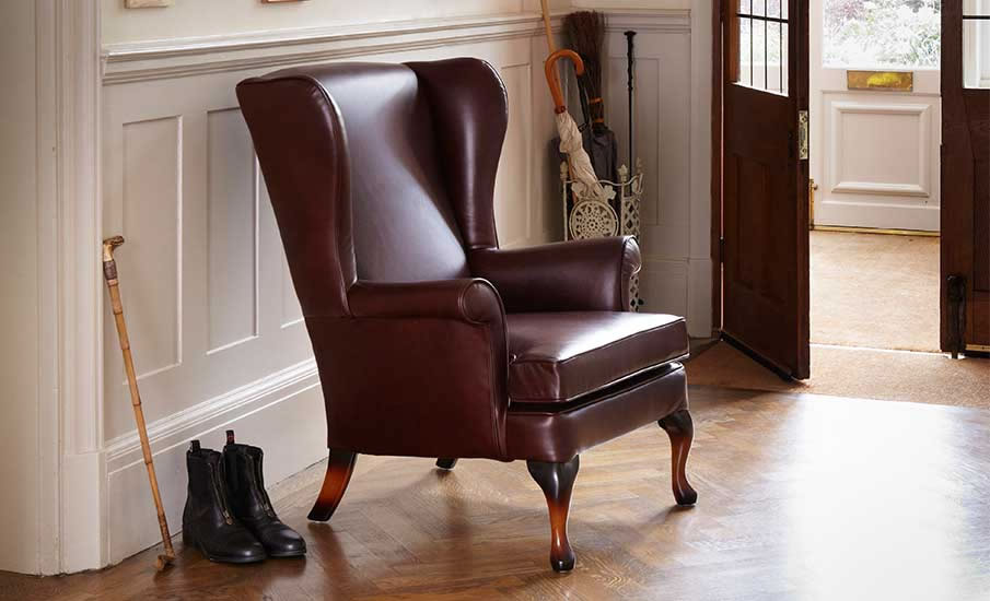 Parker Knoll Penshurst Leather Wing Chair Roomset